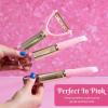 Paris Hilton 3 Piece Peeler Set with Pink Jewel Shaped Handle, Dishwasher Safe Kitchen Tools and Utensil, Pink and Gold(Pink)