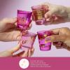 Paris Hilton 4-Piece Shot Glass Set, Fun Decals on Every Glass, 2-Ounce, Hot Pink and Light Pink