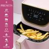 Paris Hilton Air Fryer, Large 6-Quart Capacity, Nonstick Made without PFAS, Touchscreen Display, 8-in-1 (Air Fry, Roast, Broil, Bake, Reheat, Keep Warm, Pizza, Dehydrate), Dishwasher Safe, White(Pink)