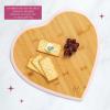Paris Hilton Charcuterie Board and Serving Set, Customizable and Magnetic Bamboo Board with Cheese Utensils, 7-Piece Set, Pink(14.7″ x 13.9″ x 2″)