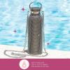 Paris Hilton Diamond Bling Water Bottle With Lid And Removable Carrying Strap, Stainless Steel Vacuum Insulated, Bedazzled With Over 5000 Rhinestones, 25-Ounce, Ombre Pink to Silver(Black)