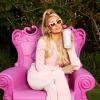 Paris Hilton Diamond Bling Water Tumbler With Lid And Straw, Vacuum Insulated Stainless Steel, Bedazzled With Over 3700 Rhinestones, 16.9-Ounce, Silver