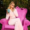 Paris Hilton Diamond Bling Wine Tumbler, Vacuum Insulated Stainless Steel with Easy Sip Lid, Bedazzled with Over 2500 Rhinestones, 12-Ounce, Blue