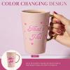 Paris Hilton Electric Mug Warmer Set, Electric Gravity Mug Warmer with 14-Ounce Ceramic Coffee Mug with Lid, Heat Sensitive Color Changing Design, Auto-Shut Off, 3-Piece Set, Pink and Gold