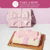 Paris Hilton Gift Box with Bow Cake Pan, Cast Aluminum with Clean Ceramic Nonstick Bakeware, Dishwasher Safe, Made without PFAS, PFOA, PFOS & PFTE, 10.5 x 8-Inch Pink