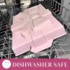 Paris Hilton Gift Box with Bow Cake Pan, Cast Aluminum with Clean Ceramic Nonstick Bakeware, Dishwasher Safe, Made without PFAS, PFOA, PFOS & PFTE, 10.5 x 8-Inch Pink