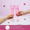 Paris Hilton Heart Shaped Champagne Flute Gift Set, Elegant Handmade Glassware Set, Perfect for Celebrations, Weddings or any Special Occasion, 2-Piece Set, 5.5-Ounce, Pink(Pink)
