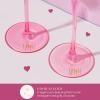 Paris Hilton Heart Shaped Champagne Flute Gift Set, Elegant Handmade Glassware Set, Perfect for Celebrations, Weddings or any Special Occasion, 2-Piece Set, 5.5-Ounce, Pink(Pink)