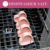 Paris Hilton Heart Shaped Ramekin Set, Mini Ceramic Ramekins, Oven Safe Baking Dishes, Dishwasher Safe, Stoneware Made without PFOA, 4-Piece Set, Pink(4-Piece Set)