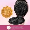 Paris Hilton Heart Waffle Maker, Makes 5 Mini Heart Shaped Waffles or 1 Individual Waffle, Easy to Clean 6″ Nonstick Plates, Made without PFAS or PFOA, Electric Waffle Iron, Pink