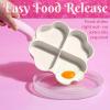 Paris Hilton Heart-Shaped Divided Fry Pan, Ceramic Nonstick Frying Pan with Individual Heart Sections, Dishwasher Safe, 8-Inch, Pink