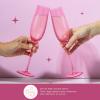 Paris Hilton Martini Glass Set with Iconic Gem Base, Perfect for Parties and Special Occasions, Serve Martinis, Mocktails and More, 10.5-Ounce, 2-Piece Set, Pink(Champagne Flute)