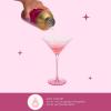 Paris Hilton Martini Glass Set with Iconic Gem Base, Perfect for Parties and Special Occasions, Serve Martinis, Mocktails and More, 10.5-Ounce, 2-Piece Set, Pink(Martini Glass)