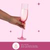 Paris Hilton Martini Glass Set with Iconic Gem Base, Perfect for Parties and Special Occasions, Serve Martinis, Mocktails and More, 10.5-Ounce, 2-Piece Set, Pink(Champagne Flute)