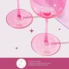 Paris Hilton Martini Glass Set with Iconic Gem Base, Perfect for Parties and Special Occasions, Serve Martinis, Mocktails and More, 10.5-Ounce, 2-Piece Set, Pink(Wine Glass)