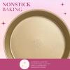 Paris Hilton Nonstick Carbon Steel Bakeware Collection, 9-Inch Round Cake Pan, Dishwasher Safe, Made without PFOA and PFAS, Pink Champagne Two-Tone(Pink)
