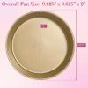 Paris Hilton Nonstick Carbon Steel Bakeware Collection, 9-Inch Round Cake Pan, Dishwasher Safe, Made without PFOA and PFAS, Pink Champagne Two-Tone(Pink)