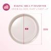 Paris Hilton Nonstick Carbon Steel Bakeware Collection, 9-Inch Round Cake Pan, Dishwasher Safe, Made without PFOA and PFAS, Pink Champagne Two-Tone(Pink and Cream)
