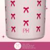 Paris Hilton Stainless Steel Food Jar, Double Wall Vacuum Sealed Insulated Food Storage Container with Carry Handle Lid, 12-Ounce, Pink with Heart Design(Pink Bows)