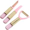 Paris Hilton 3 Piece Peeler Set with Pink Jewel Shaped Handle, Dishwasher Safe Kitchen Tools and Utensil, Pink and Gold(Pink)