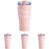 Paris Hilton Boss Babe Tumbler, Insulated Water Bottle with Leak-Proof, Flip-Top Lid, Stainless Steel Travel Cup Keeps Drinks Cold-24 hours, Hot-8 hours, 20-Ounce, Pink Iridescent(20 Ounces (Pack of 4))