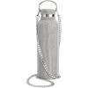 Paris Hilton Diamond Bling Water Bottle With Lid And Removable Carrying Strap, Stainless Steel Vacuum Insulated, Bedazzled With Over 5000 Rhinestones, 25-Ounce, Ombre Pink to Silver(Silver)