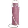 Paris Hilton Diamond Bling Water Bottle With Lid And Removable Carrying Strap, Stainless Steel Vacuum Insulated, Bedazzled With Over 5000 Rhinestones, 25-Ounce, Ombre Pink to Silver(Pink)
