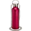 Paris Hilton Diamond Bling Water Bottle With Lid And Removable Carrying Strap, Stainless Steel Vacuum Insulated, Bedazzled With Over 5000 Rhinestones, 25-Ounce, Ombre Pink to Silver(Pink Crackle)