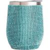 Paris Hilton Diamond Bling Wine Tumbler, Vacuum Insulated Stainless Steel with Easy Sip Lid, Bedazzled with Over 2500 Rhinestones, 12-Ounce, Blue