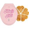 Paris Hilton Heart Waffle Maker, Makes 5 Mini Heart Shaped Waffles or 1 Individual Waffle, Easy to Clean 6″ Nonstick Plates, Made without PFAS or PFOA, Electric Waffle Iron, Pink