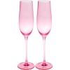Paris Hilton Martini Glass Set with Iconic Gem Base, Perfect for Parties and Special Occasions, Serve Martinis, Mocktails and More, 10.5-Ounce, 2-Piece Set, Pink(Champagne Flute)