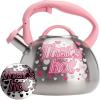 Paris Hilton Whistling Stovetop Tea Kettle, Stainless Steel with Rainbow Love Color Changing Heat Indicator Design, Soft Touch Handle, 2.5-Quart, Love Rainbow(“That’s Hot” Color Changing)