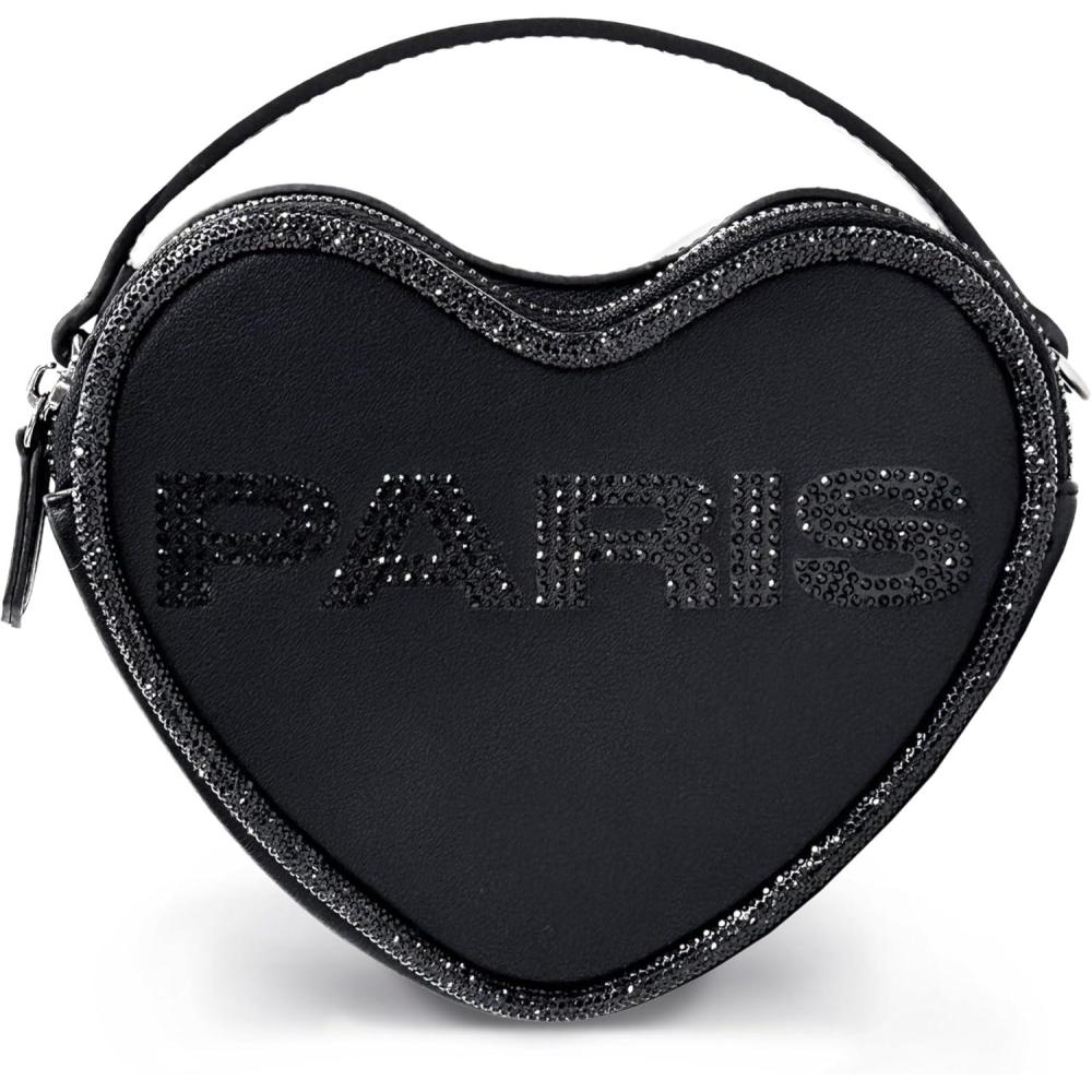 imageParis Hilton Infinity Heart Crossbody Purse Small BagBlack