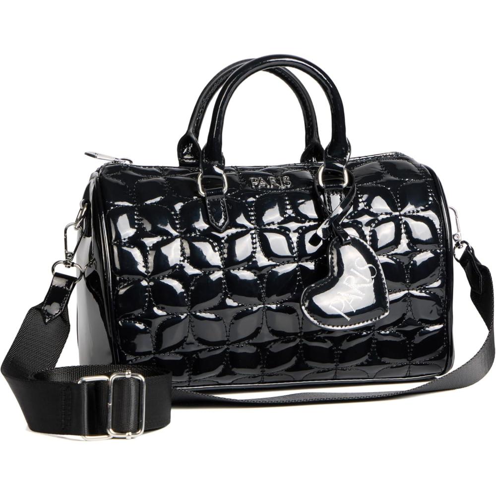 imageParis Hilton York Barrel Purse Satchel BagBlack