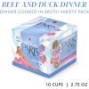 Pamper Like Paris Natural Wet Dog Food, Beef and Duck Recipes Cooked in Broth Variety Pack (2.75oz Cup, Pack of 10)