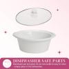 Paris Hilton 6-Quart Manual Slow Cooker, Features Three Settings (Low, High, Warm), Naturally Nonstick and Dishwasher Safe Stoneware Insert, Family Sized Capacity, White(White)