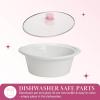 Paris Hilton 6-Quart Manual Slow Cooker, Features Three Settings (Low, High, Warm), Naturally Nonstick and Dishwasher Safe Stoneware Insert, Family Sized Capacity, White(Pink)