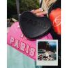 Paris Hilton Infinity Heart Crossbody Purse Small Bag(Black)
