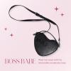 Paris Hilton Infinity Heart Crossbody Purse Small Bag(Black)