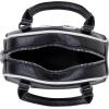 Paris Hilton Mini Varsity Bowler Satchel Hand Bag Purse with Removable Strap Vegan Leather(Mini Black Bowler)