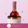 Paris Hilton Wine Bottle Chiller Set, Insulated Double Wall Chiller, Gold Winged Corkscrew Wine Bottle Opener, Diamond Wine Stopper, 3-Piece Set, Pink(Pink)