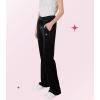 Paris Hilton Women’s Embellished Paris Drawstring Yoga Pants, Black(Black)