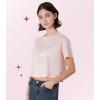 Paris Hilton Women’s Fashion T-Shirt Embellished Graphics Short Sleeve Crew Neck Tops(Light Pink Boss Babe)