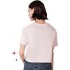 Paris Hilton Women’s Fashion T-Shirt Embellished Graphics Short Sleeve Crew Neck Tops(Light Pink Boss Babe)