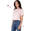 Paris Hilton Women’s Fashion T-Shirt Embellished Graphics Short Sleeve Crew Neck Tops(Light Pink Boss Babe)