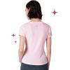 Paris Hilton Women’s Fashion T-Shirt Embellished Graphics Short Sleeve Crew Neck Tops(Light Pink Iconic)