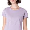 Paris Hilton Women’s Fashion T-Shirt Embellished Graphics Short Sleeve Crew Neck Tops(Purple Boss Babe)