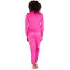 Paris Hilton Women’s Long Sleeve Top and Pants Embellished Pajama Set(Hot Pink Velour)
