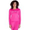 Paris Hilton Women’s Long Sleeve Top and Pants Embellished Pajama Set(Hot Pink Velour)