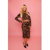 Paris Hilton Women’s Mock Neck Sweater and Sweater Pencil Skirt Outfit Y2K Set, Leopard Animal Print(Leopard Print)